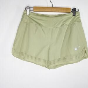 Nike Olive Aura Green Dri-Fit Crew Running Shorts Training Womens Size Small